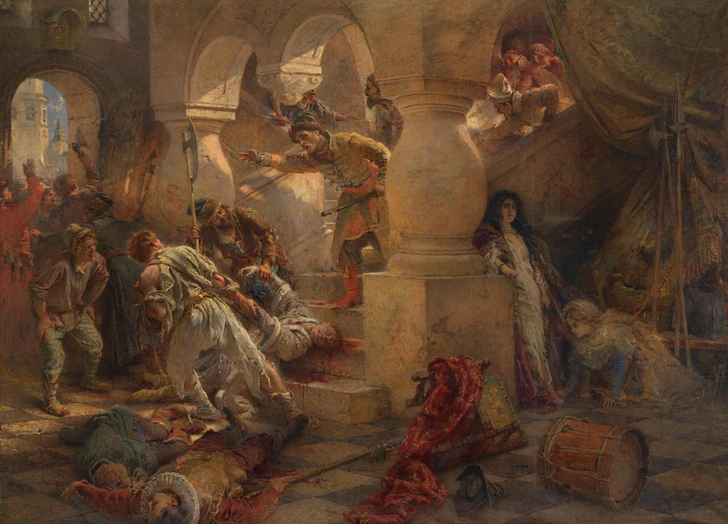 Константин Маковский. «Убийство Лжедмитрия» | Источник: The History Collection via Legion Media