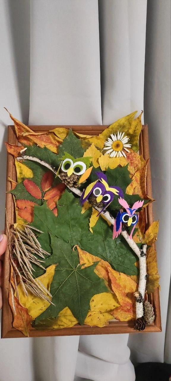 Композицию с мудрыми совами браться сделали вместе | Источник: Марина Ернова / t.me