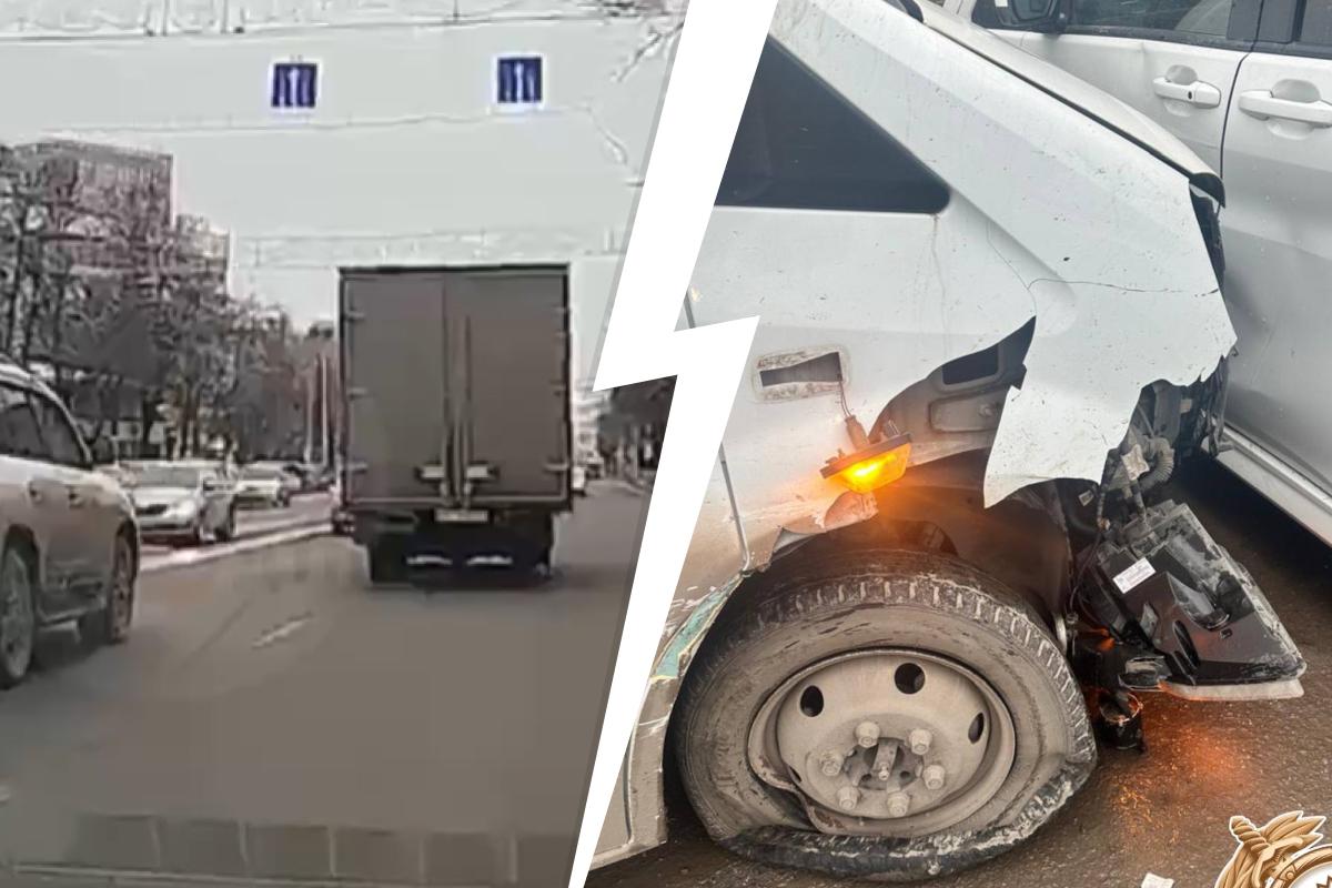 Массовая авария с участием грузовика в Уфе