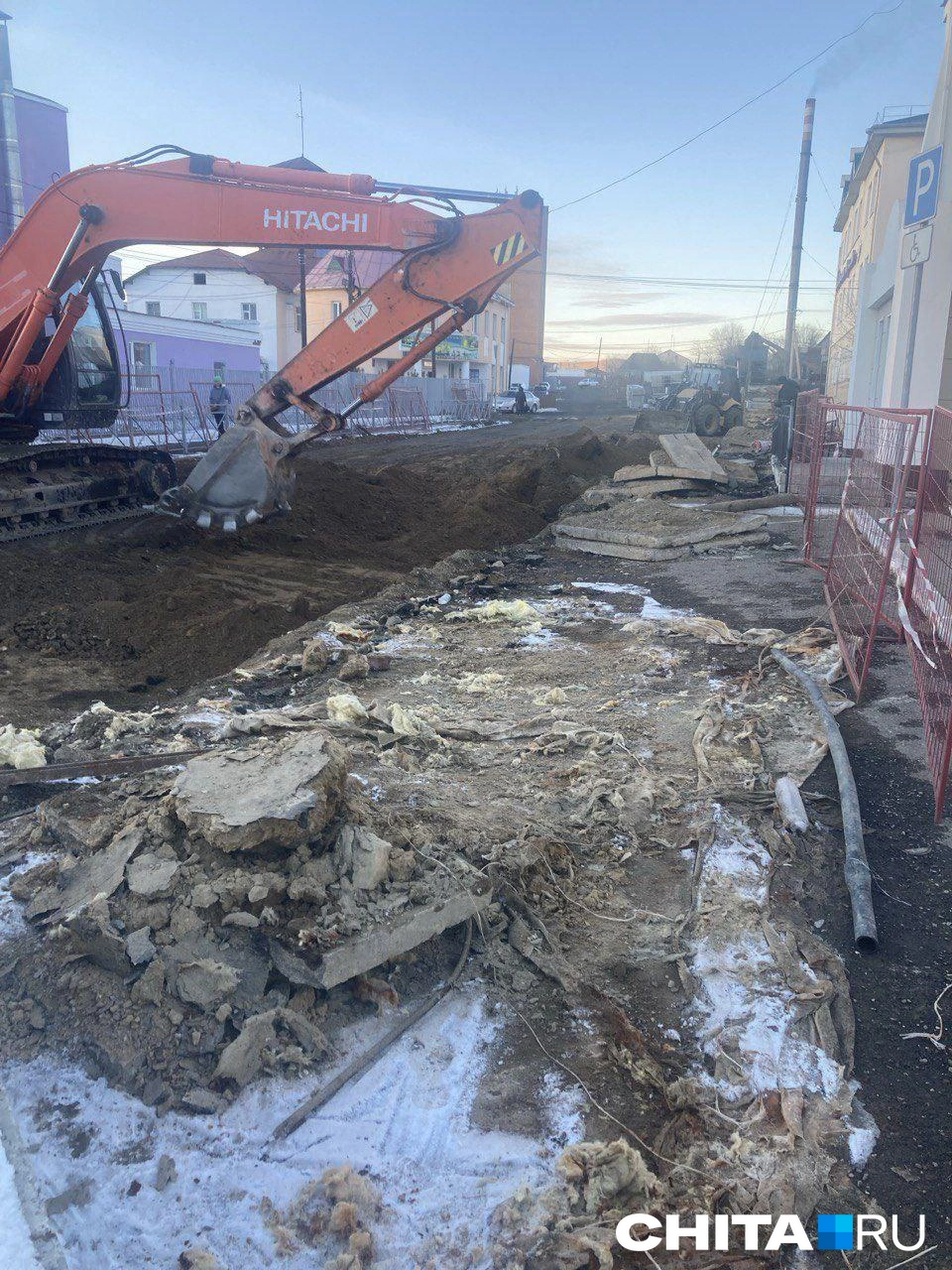 Ремонт теплотрассы в Агинском | Источник: очевидец