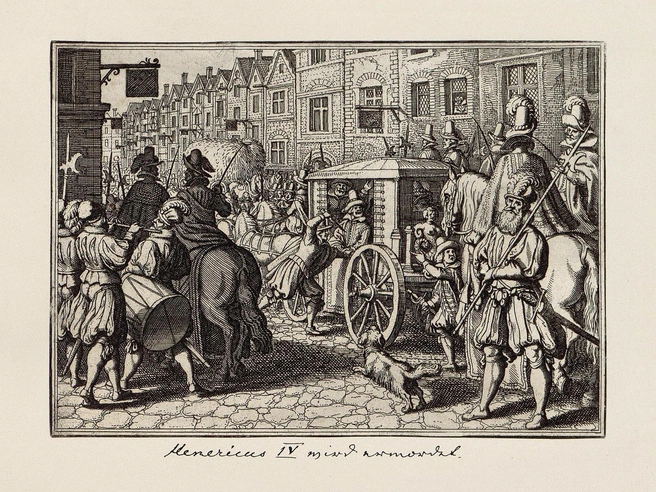 Маттеус Мериан Старший, «Убийство Генриха IV», первая треть XVII века, сюита из сцен всемирной истории, начиная с сотворения мира и кончая 1619 годом | Источник: hermitagemuseum.org