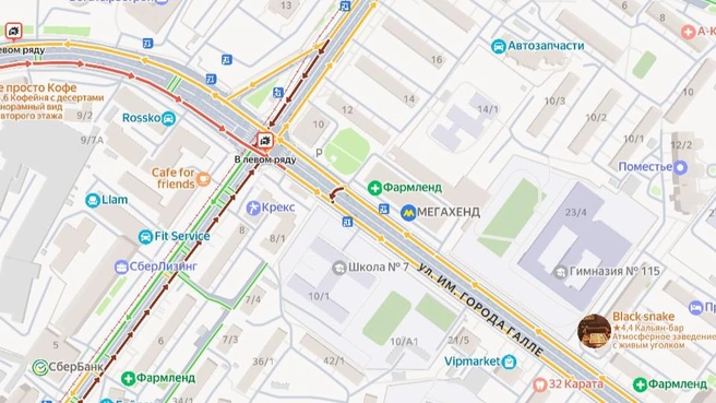 Пробка возле вокзала | Источник: «Яндекс Карты» / yandex.ru