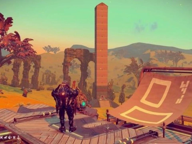 Обелиск может найти каждый желающий игрок | Источник: скриншот: No Man«s Sky