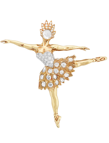 Брошь Dancer, 1967 год, ювелир Tony Falcone