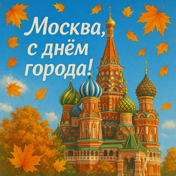 день города москва, день города москва 2025, день города москва 2025 какого числа, салют на дне города москва, открытка с днем города, скачать открытку с днем города, с днем города открытки красивые, открытка с днем города москвы | Источник: theDay/DALL-E