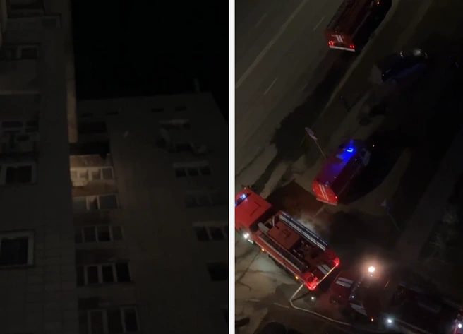 Огонь загорелся в одной из квартир | Источник: «МЧС России по Омской области» / T.me