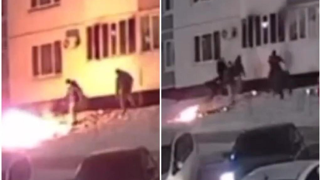 Тюменцы закидали снежками горящий балкон и спасли квартиру от огня — видео
