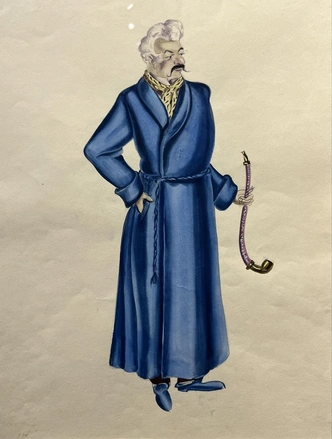 Николай Акимов (1901–1968) Эскизы костюмов к спектаклю «Свадьба Кречинского» по пьесе А. В. Сухово-Кобылина. 1966. Бумага, карандаш, акварель, гуашь. Санкт-Петербургский государственный музей театрального и музыкального искусства | Источник: пресс-служба выставки
