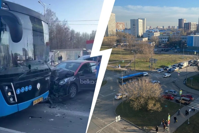 Из-за аварии там перекрыли почти всю дорогу | Источник: Рупор Солнцево, Солнцево и Ново-Переделкино 24/7 ЗАО / Telegram