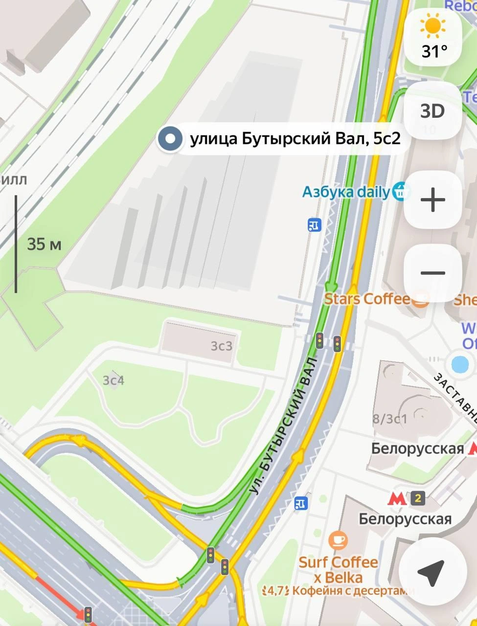 На картах появились, предположительно, очертания будущего небоскреба | Источник: «Яндекс Карты»