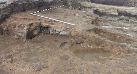 На месте предполагаемой колокольни Смольного монастыря обнаружили сохранившийся фундамент | Источник: Бюллетень ИИМК РАН
