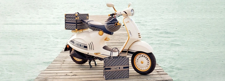 Скутер haute couture: коллаборация Vespa и Dior