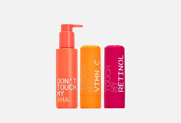 Набор для ухода с кислотами, ретинолом и витамином С DON'T TOUCH MY SKIN 