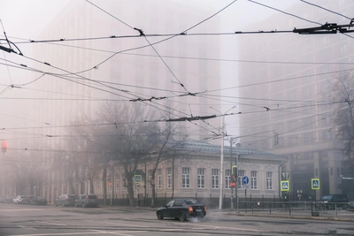 Уфа: апрельский туман, ветер и ночное похолодание