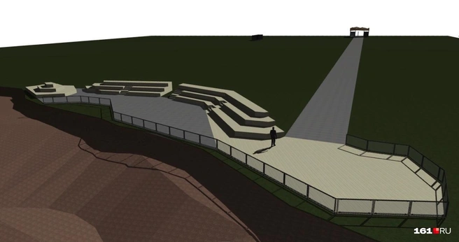 С амфитеатра можно будет любоваться закатом над морем | Источник: парк семейного отдыха «Станция Морская»