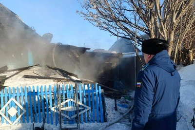 В Кузбассе при пожаре погибли женщина и ее сын