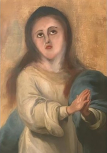 Очередная бездарная реставрация картины: в Испании опорочили Деву Марию