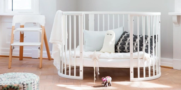 Сладкие сны: овальная кроватка Stokke Sleepi, которая растёт вместе с малышом