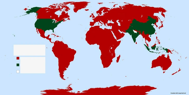 Вопрос для знатоков: что изображено на этой карте мира? | Источник: Brilliant Maps