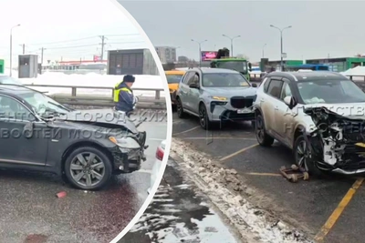 Lexus протаранил 14 авто на Дмитровском шоссе