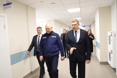 Осмотр новой поликлиники в Кузнецке