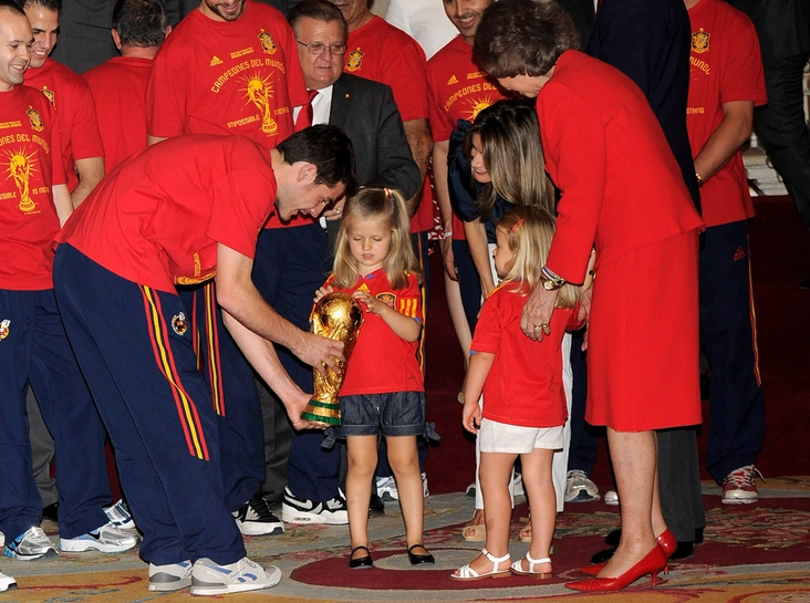 На встрече с футболистами ФИФА-2010, 12 июля 2010 года