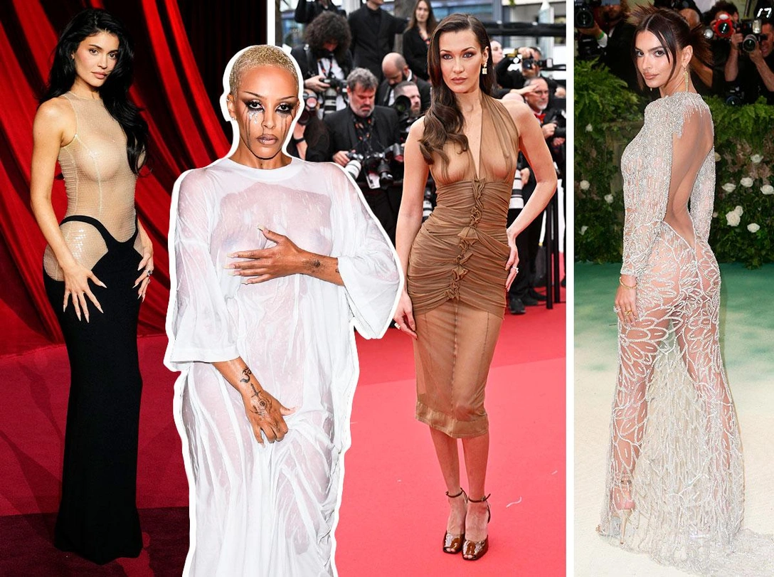 10 самых «голых» платьев звезд в 2024 году | marieclaire.ru