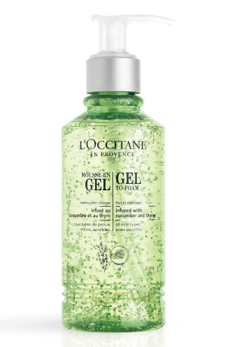 Очищающий гель-мусс для лица Gel-To-Foam Facial Cleanser с огуречным экстрактом от L'Occitane