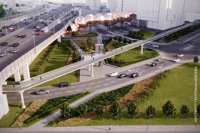 500-метровый пешеходный мост соединит набережные у Москва-Сити