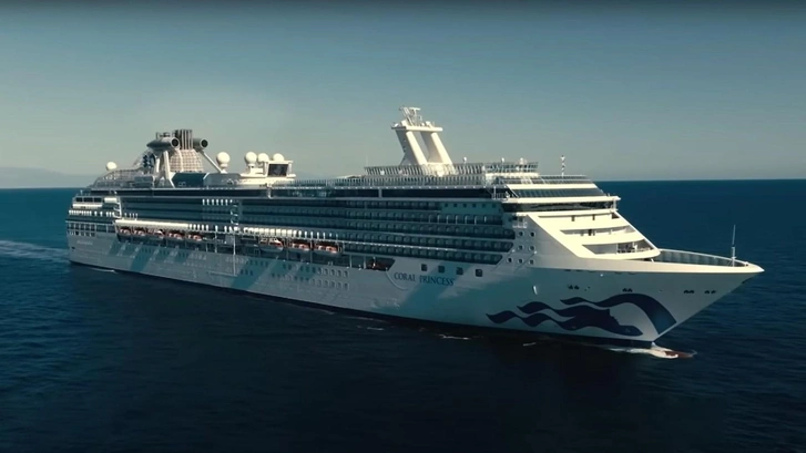Лайнер Coral Princess. | Источник: A Current Affair
