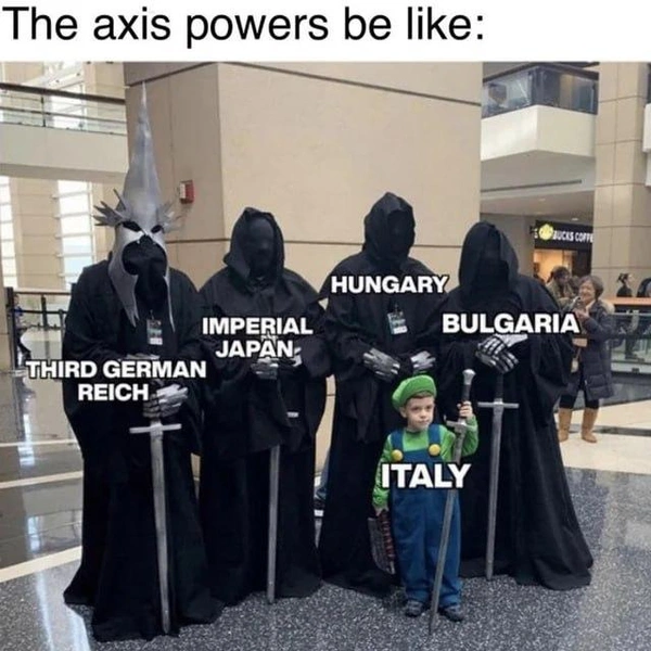 Страны Оси во Второй мировой войне:Германия&nbsp;— Япония&nbsp;— Венгрия&nbsp;— БолгарияИталия | Источник: Соцсети