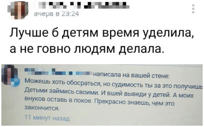 Прямые угрозы в адрес Юлии поступали и публично&nbsp;— на странице в ее соцсетях | Источник: предоставлено семьей Зориных