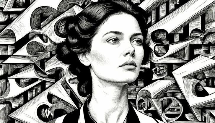 Стилизация под черно-белую графику Маурица Эшера | Источник: Шедеврум