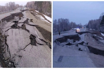 Трасса просела в Новокузнецком районе, отрезав поселки