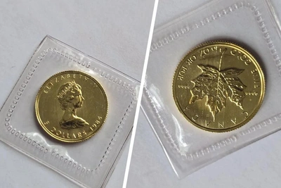 Золотая монета «Кленовый лист»: продажа в Новосибирске за 190 тыс.