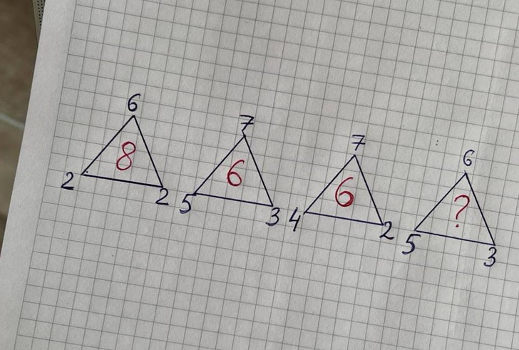 6, 5 и 3 в треугольнике — сумеете решить пример? Кому-то хватает 30 секунд