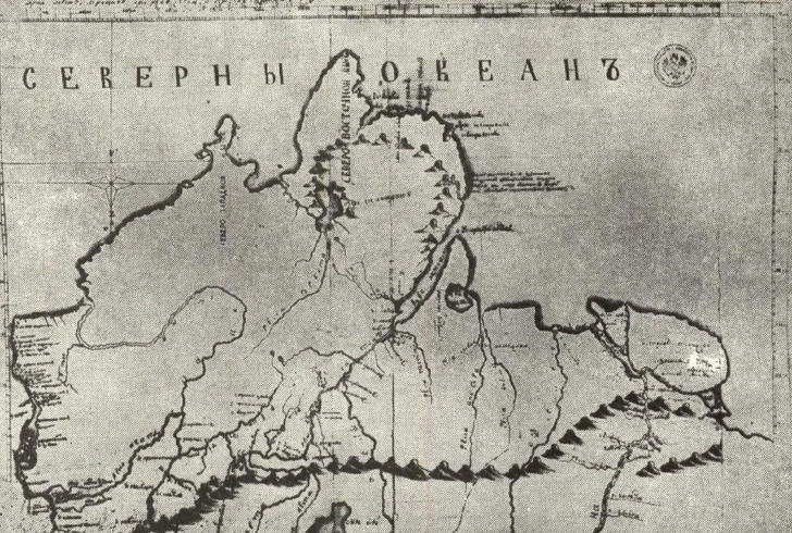 Карта Таймыра, составленная Харитоном Лаптевым | Источник: Wikimedia Commons