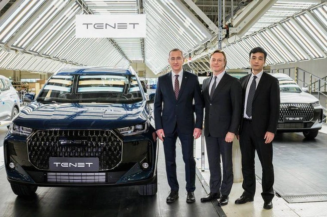 Кроссоверы Tenet начали собирать на бывшем калужском заводе VW. Первая модель выглядит идентично Chery Tiggo 7 L, который будет продаваться и под оригинальным брендом | Источник: пресс-служба компании AGR