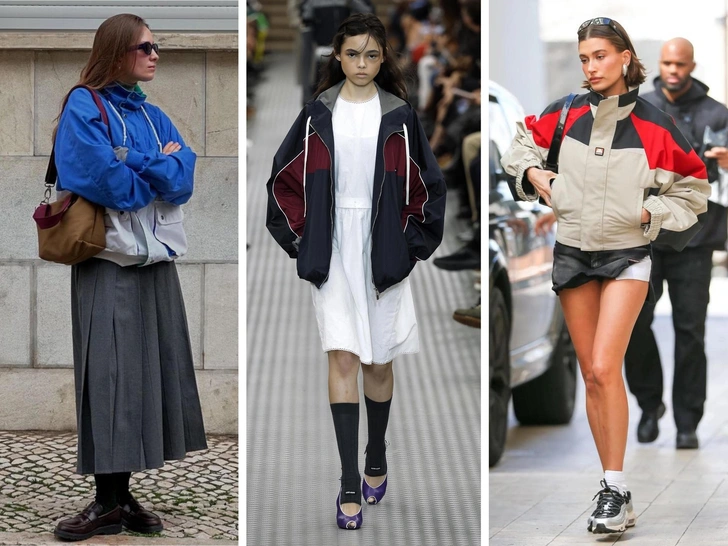 Сохраняем стиль дождливым летом: 5 комбо-вариантов с ветровкой | marieclaire.ru
