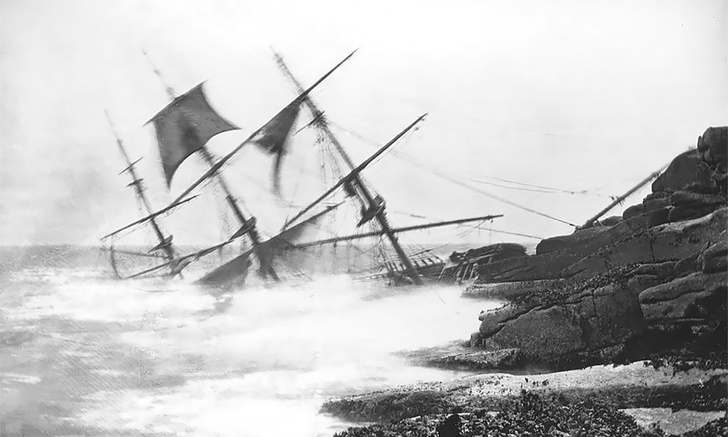 Крушение судна «Миннехаха», 1874