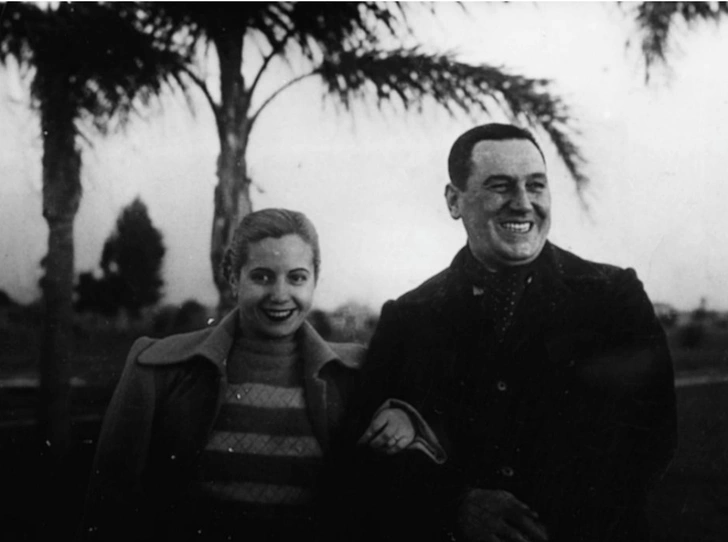 Эва Дуарте и Хуан Перон, 1947 год