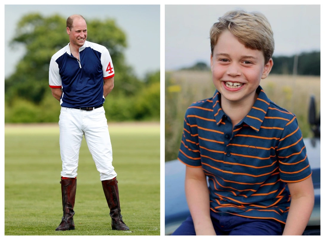 Принц Уильям после игры в Royal Charity Polo Cup в Guards Polo Club в Виндзоре, 9 июля 2021; принц Джордж, 2021 | marieclaire.ru