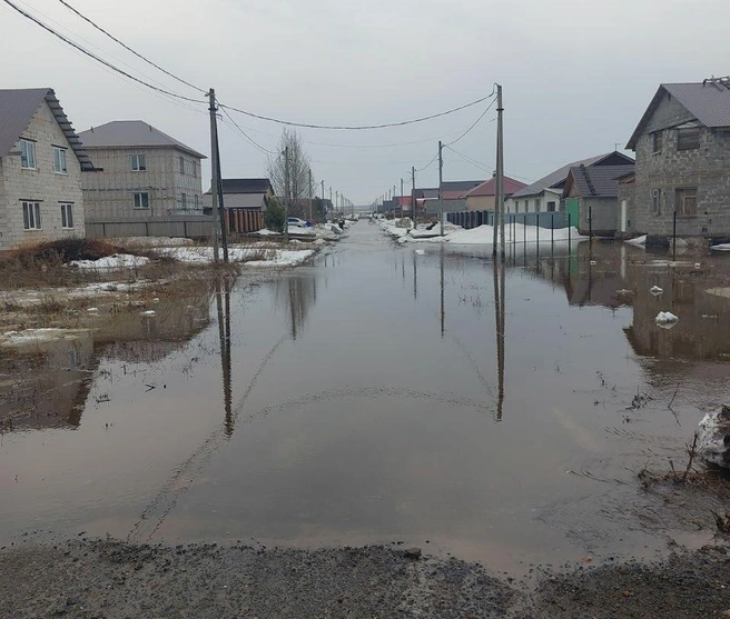 На улицы поселка Нижнесакмарский хлынула талая вода | Источник: мэрия Оренбурга