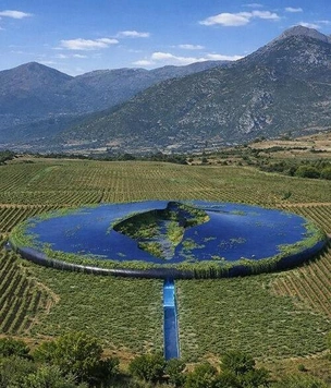 Винодельня Metamorphosis в Греции: древняя гробница или летающая тарелка?