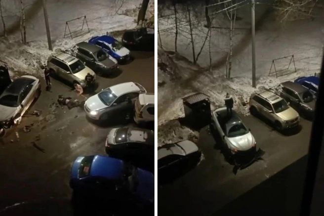 Любовь и ревность в Нижнем Новгороде. Женщина сбила двух мужчин, протаранила 7 машин и отпинала пострадавшего | Источник: NN.RU