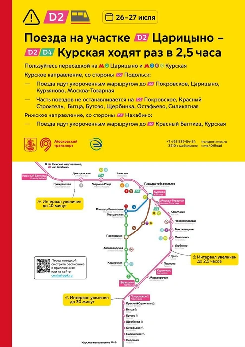 Показываем наглядно, как будет работать МЦД-2 в эти выходные | Источник: Дептранс. Оперативно / T.me