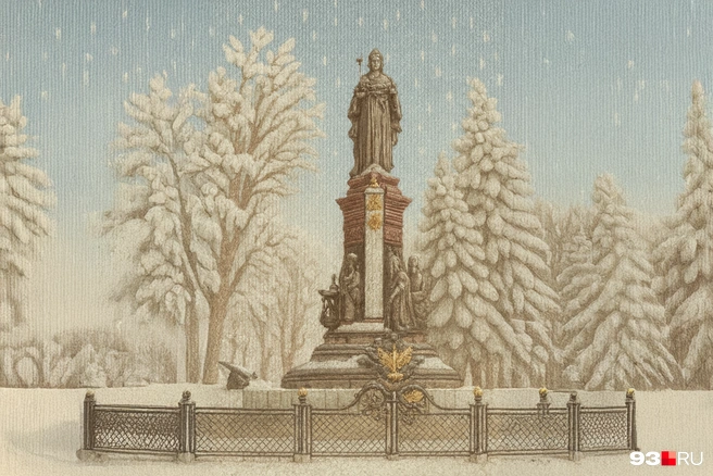 Памятник Екатерине | Источник: Максим Дмитриев / 93.RU