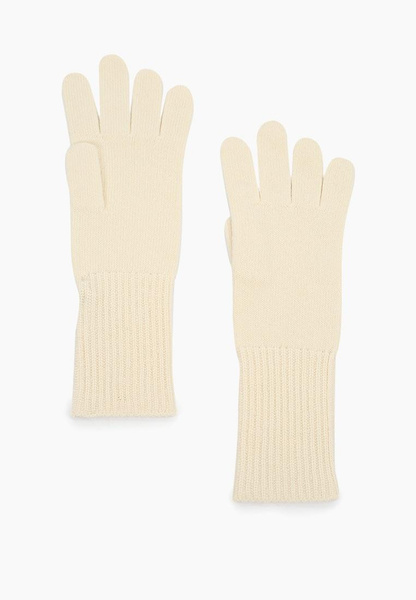 Бежевые перчатки из шерсти