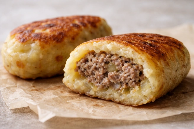 Картофель с мясной начинкой в роли главного героя&nbsp;— колдуны давно стали классикой домашней кухни | Источник: GPT
