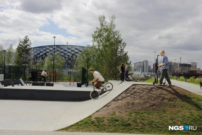 Скейт-парк рядом с ЛДС «Арена» | Источник: Стас Соколов / NGS.RU